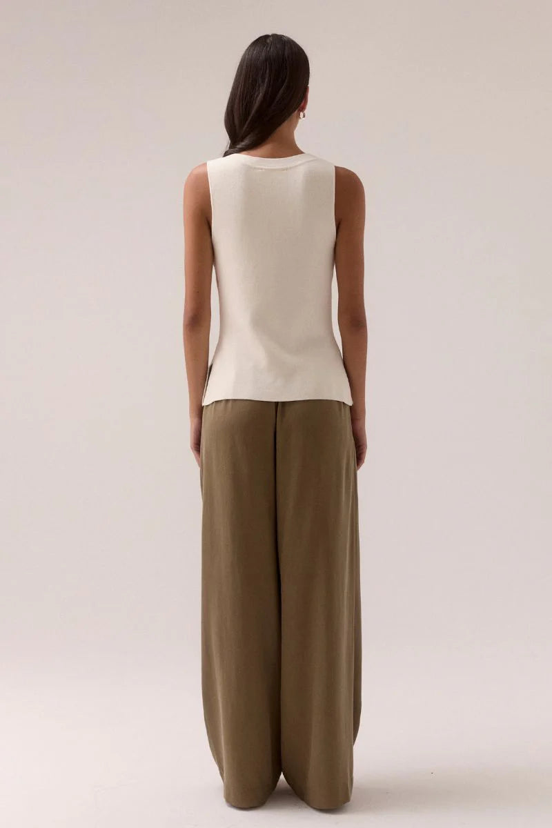SENTIMENT KNIT TOP - CHALK