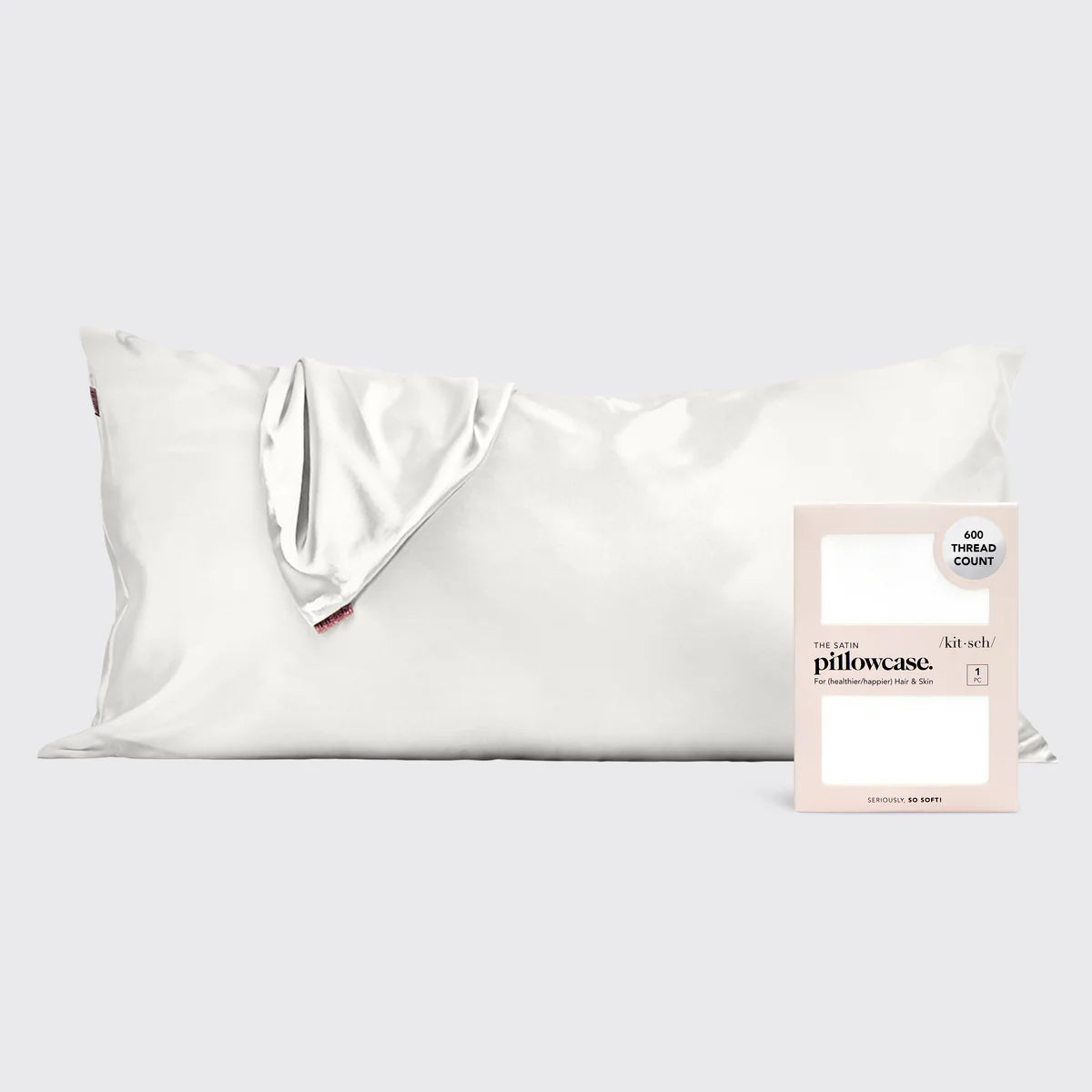 Satin Pillowcase King - Ivory