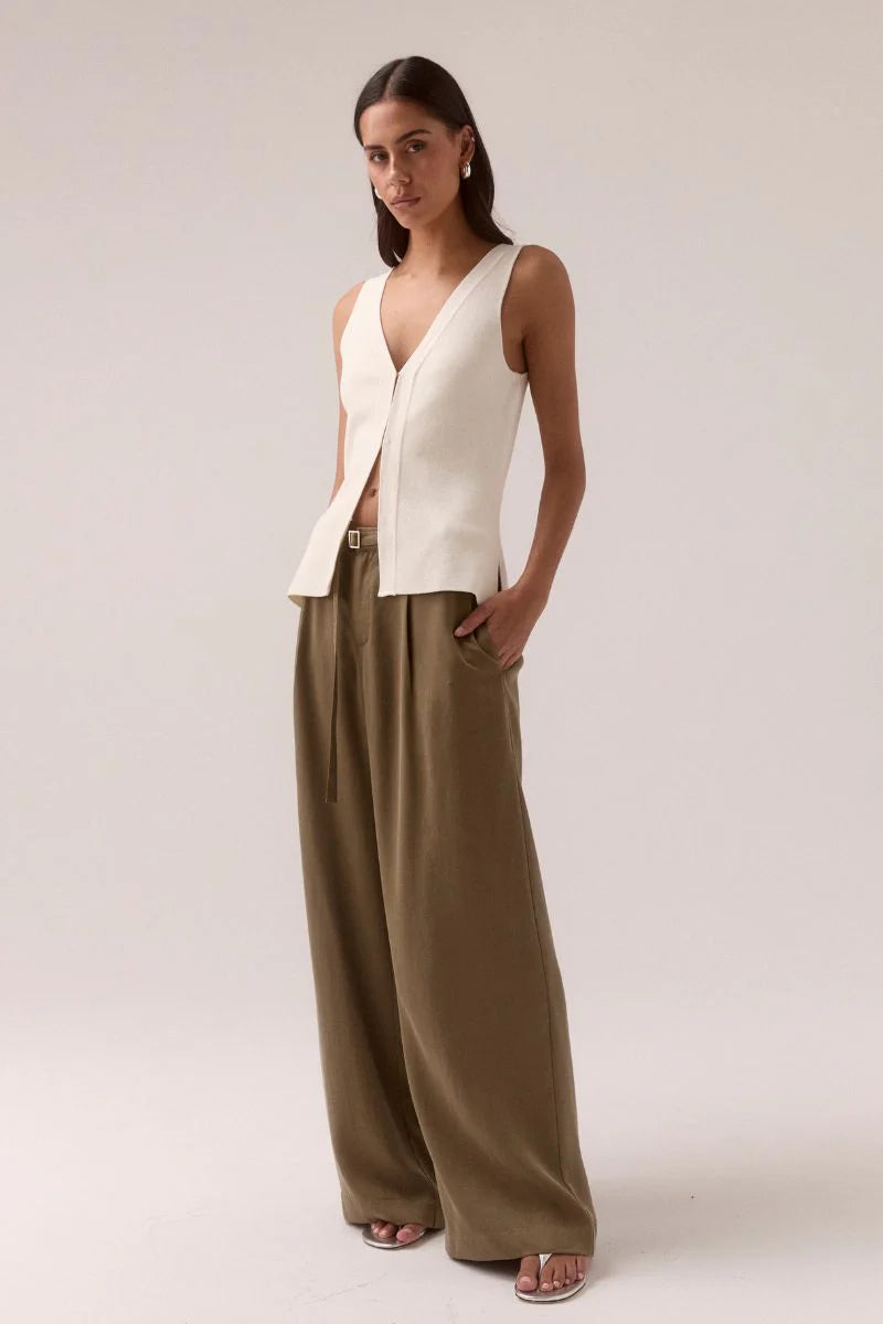 SENTIMENT KNIT TOP - CHALK
