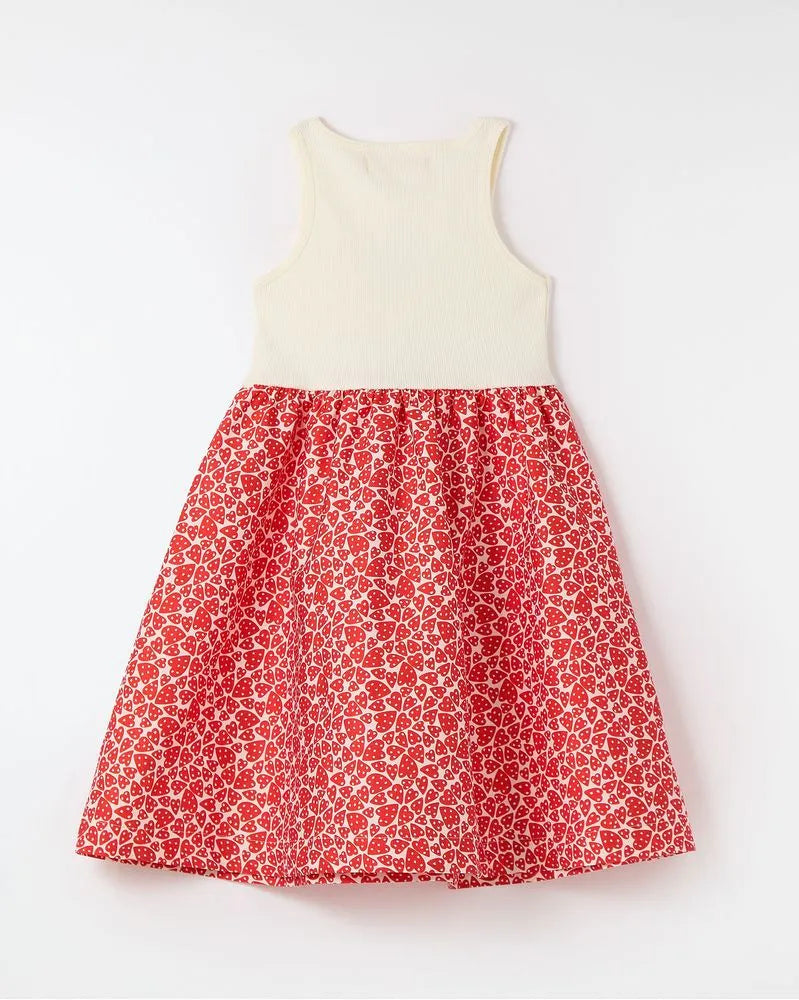 VESTIDO RIB CORAZON VERMELHO