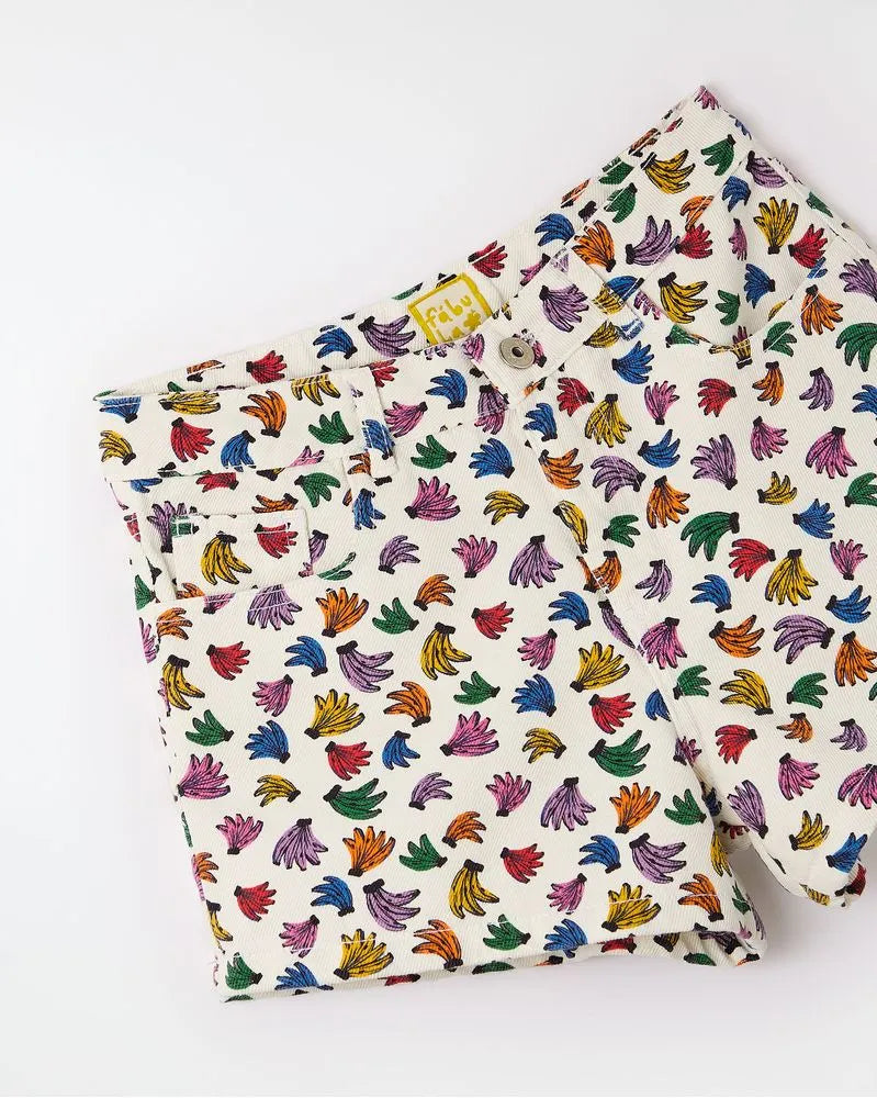 Short Sarja Confete De Banana