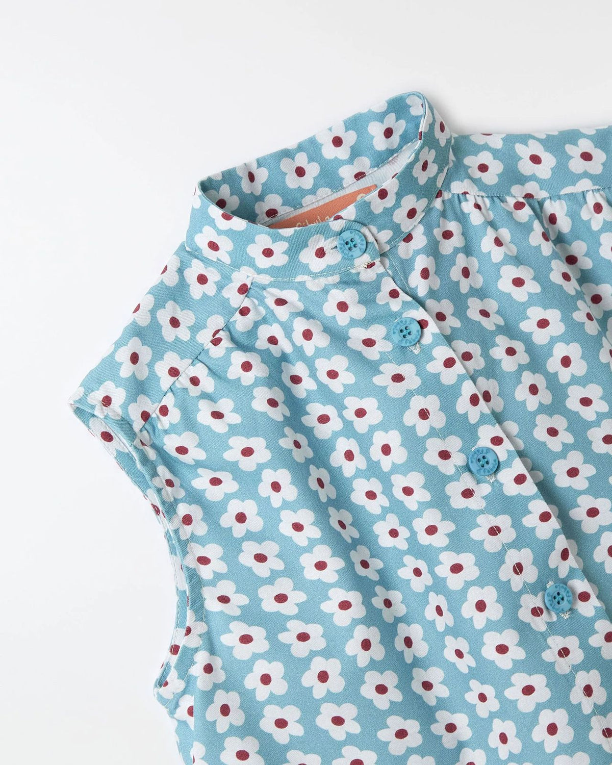 Blusa Listra De Flor Azul