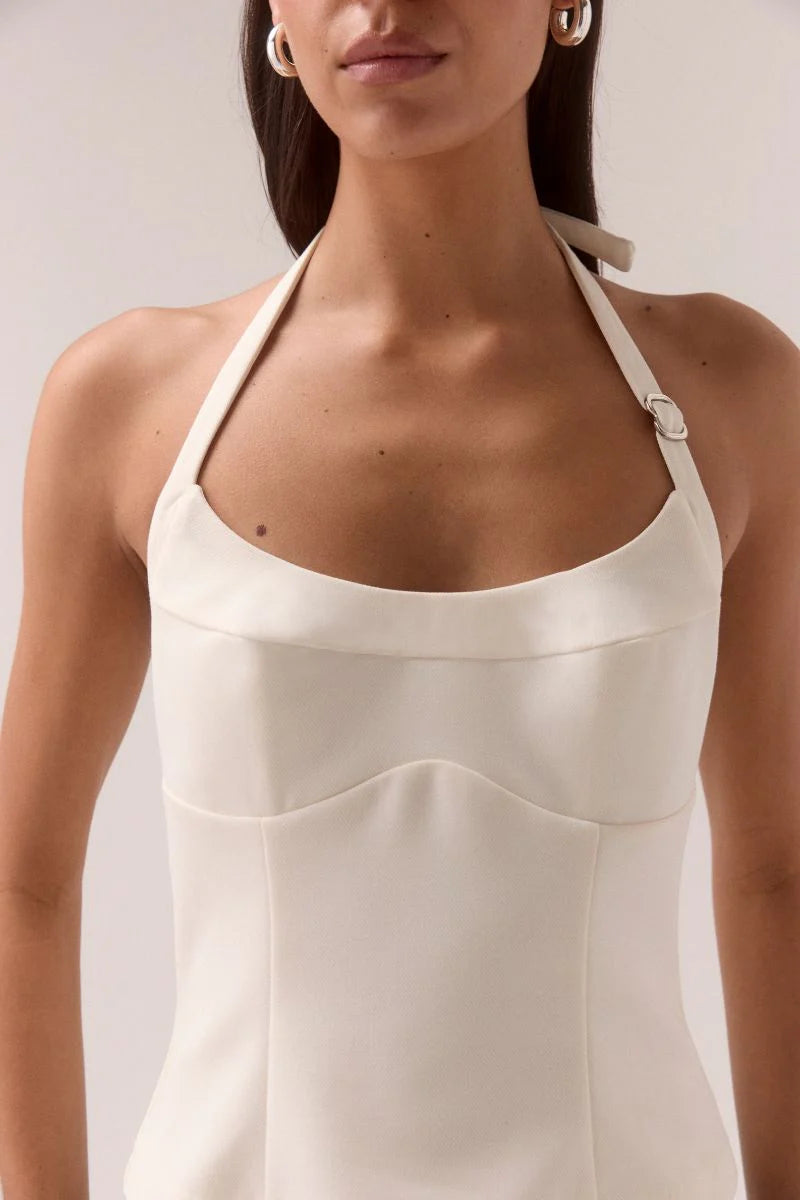 DEMI TOP - CHALK