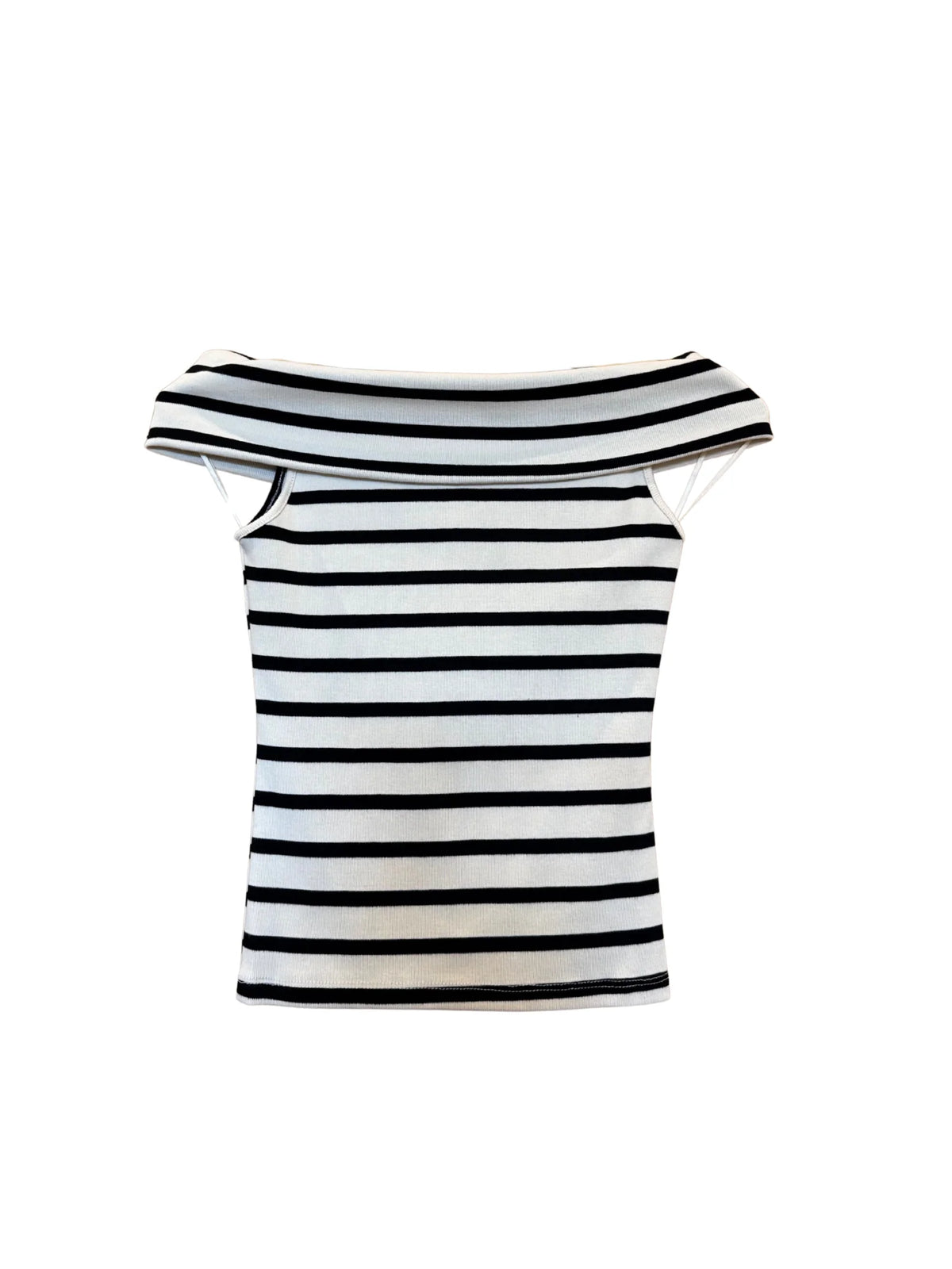Kerry Stripped Off Shoulder Knit Top