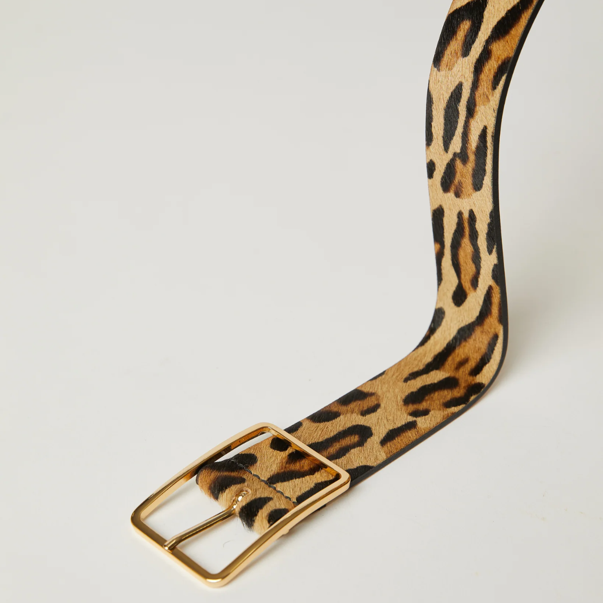 MILLA CALF-HAIR LEATHER BELT