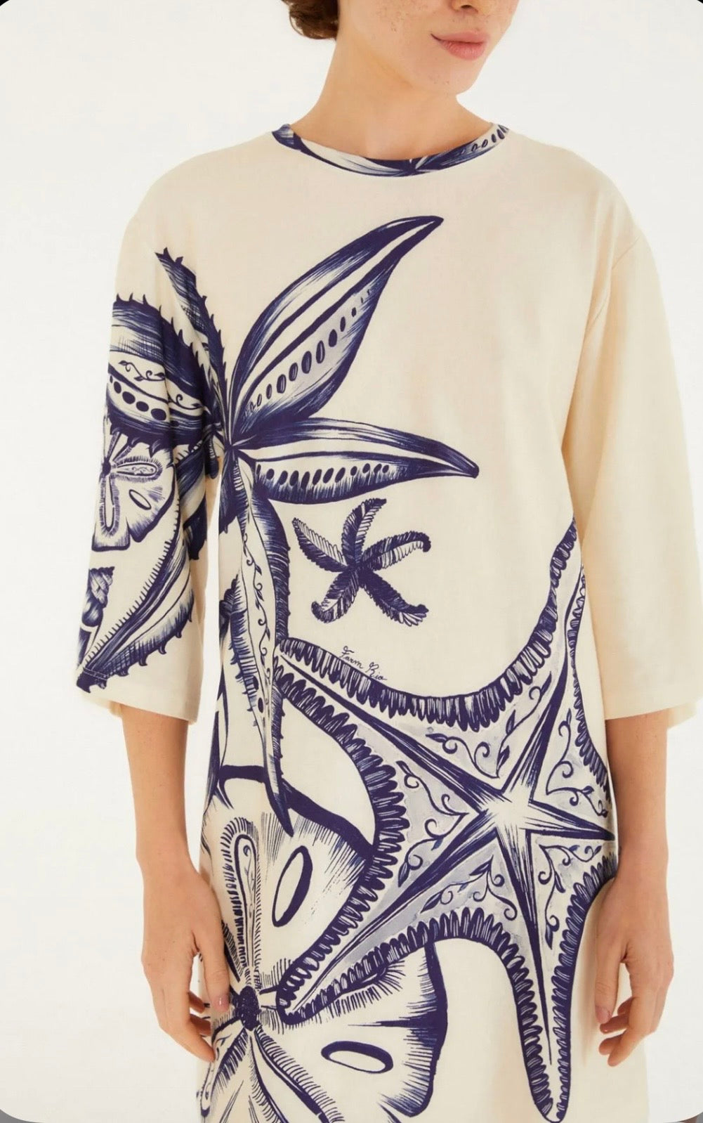 VESTIDO TSHIRT ESTAMPADO MAR DE ESTRELLAS