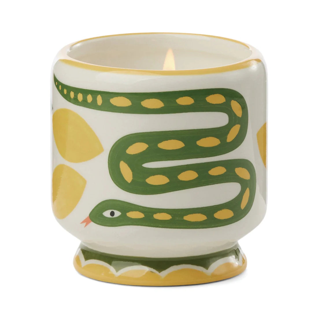 A Dopo 8 oz Handpainted &quot;Snake&quot; Ceramic - Wild Lemongrass