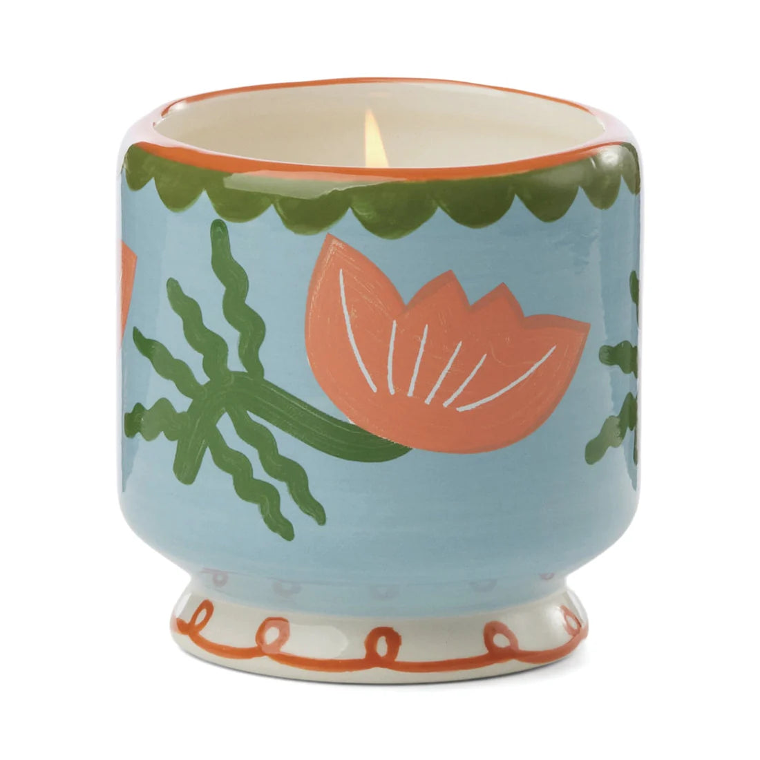 A Dopo 8 oz Handpainted &quot;Flower&quot; Ceramic - Cactus Flower