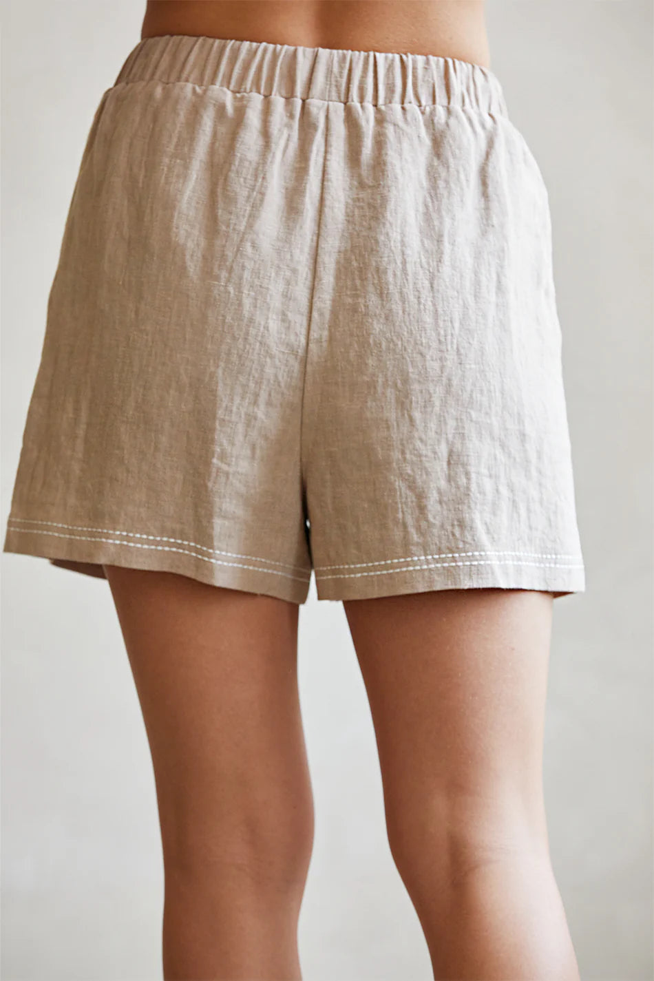 Donnie Contrast Linen Shorts