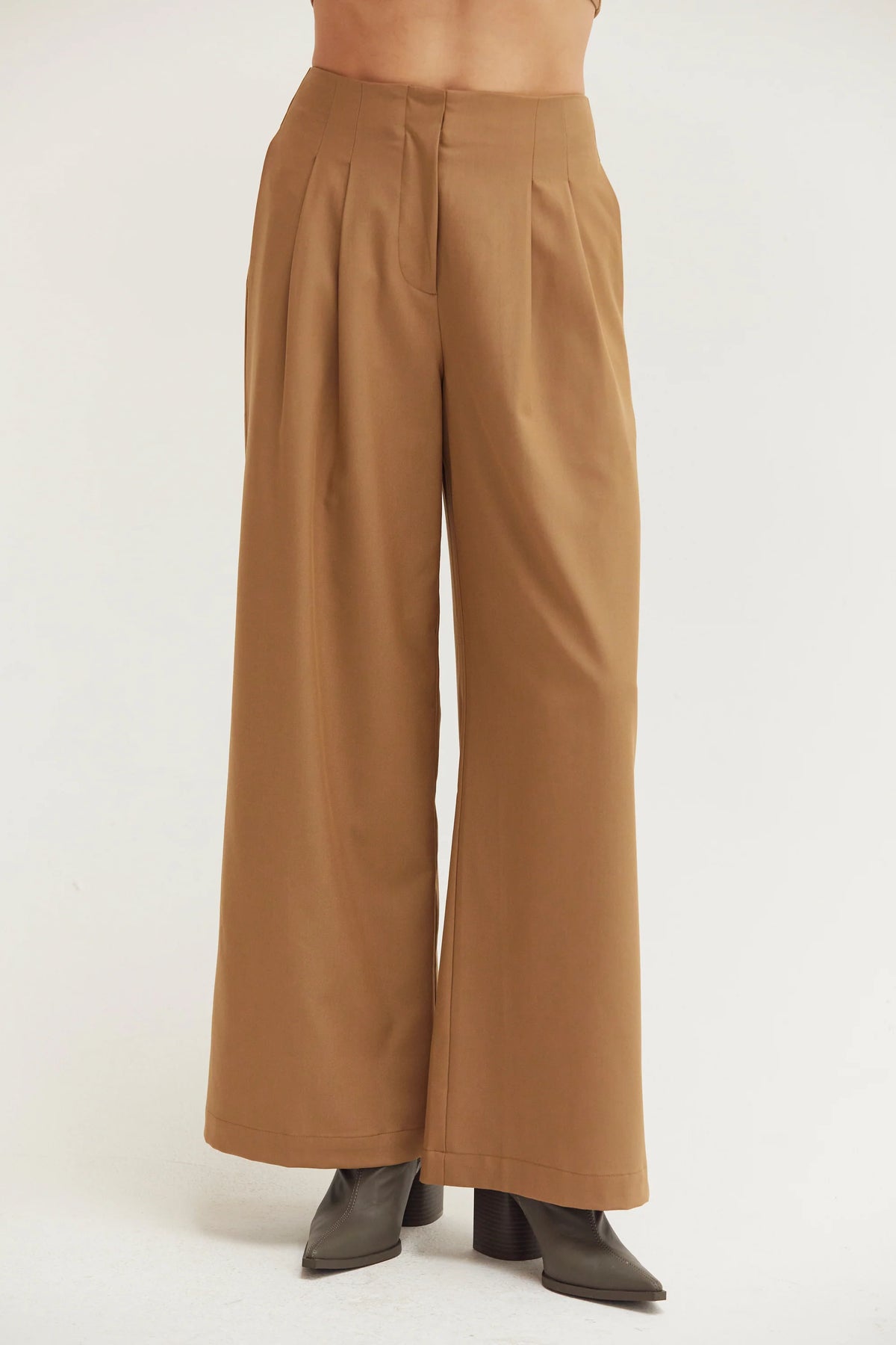 Reese Pleated Wide Leg Trousers