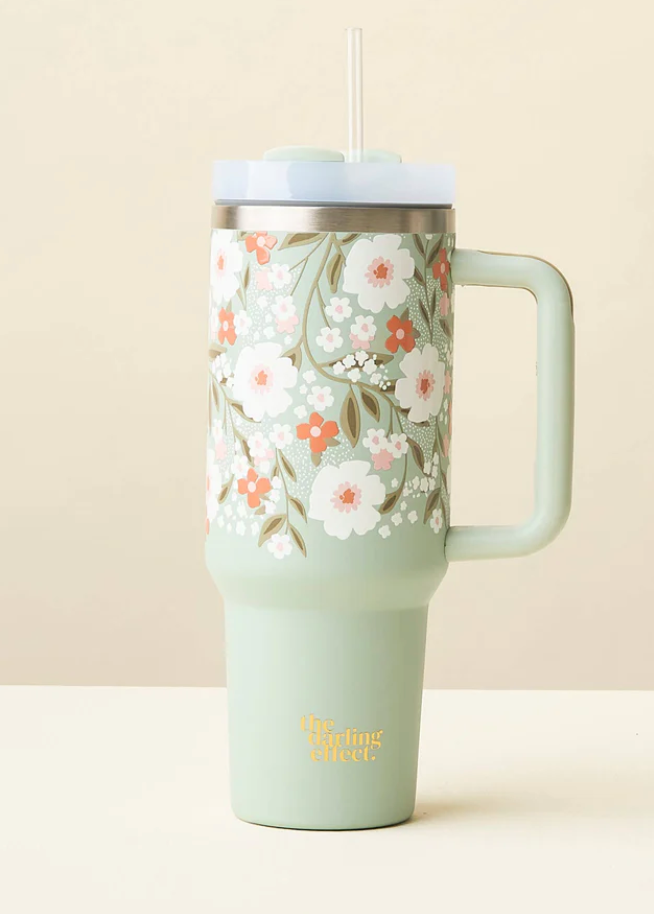 40 0z Take Me Everywhere Tumbler - Floral Haven Sage Tumbler