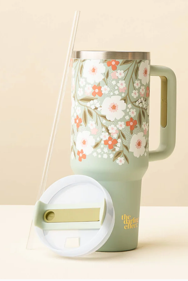 40 0z Take Me Everywhere Tumbler - Floral Haven Sage Tumbler