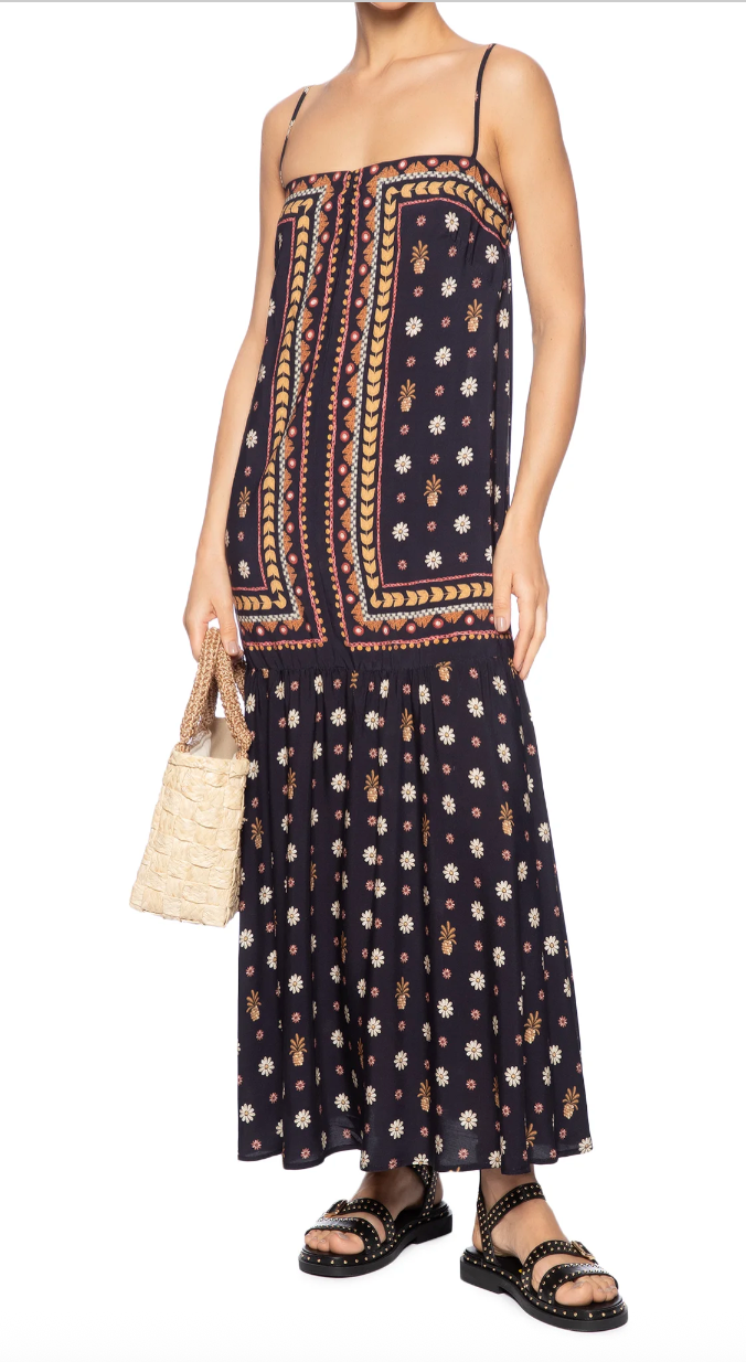 VESTIDO LONGO LENCO LILI E