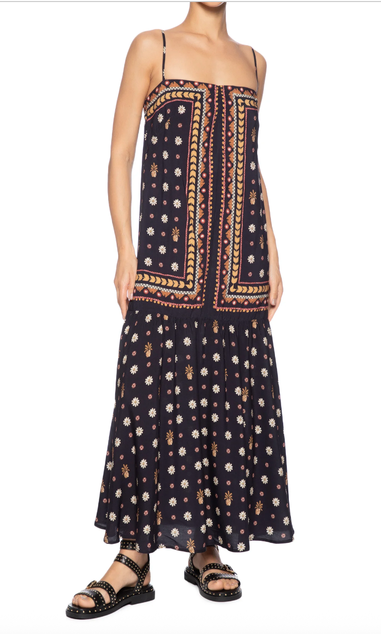 VESTIDO LONGO LENCO LILI E