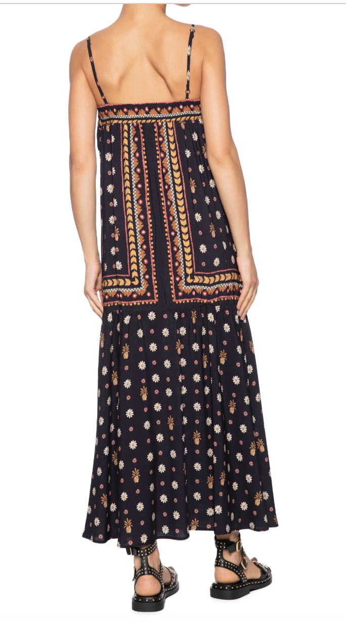 VESTIDO LONGO LENCO LILI E