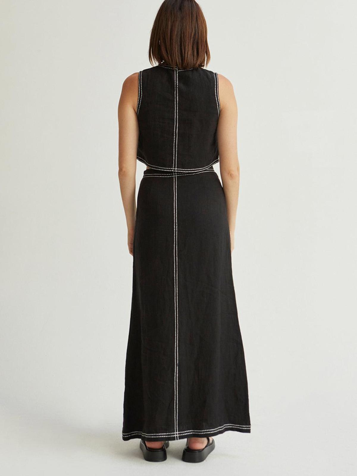 Kenzy Linen Maxi Skirt