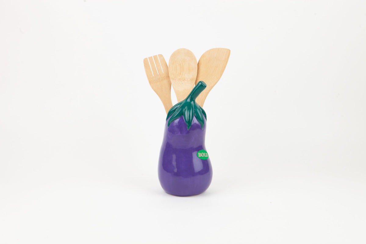 Farmers&#39; Market Utensil Pot - Eggplant