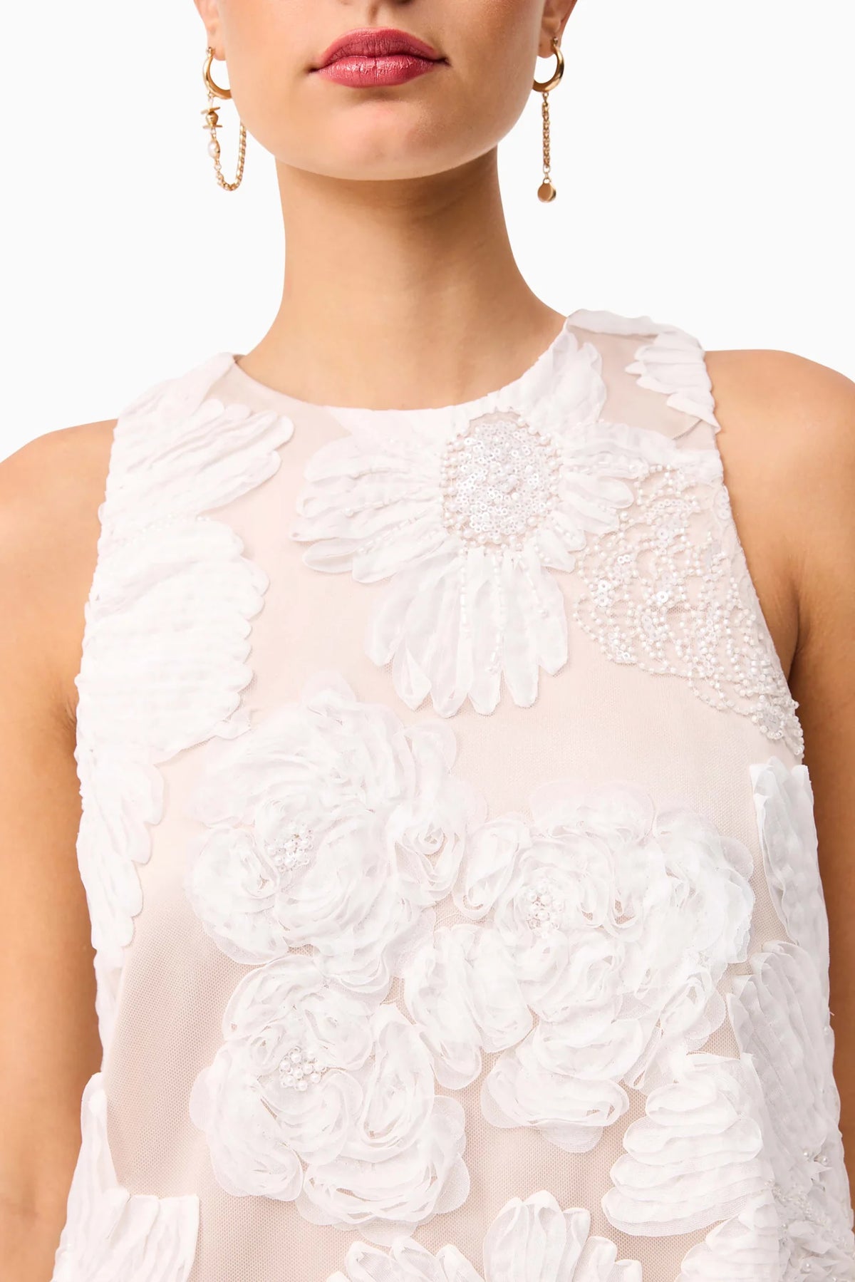 Roxana Shift Mini Dress in White