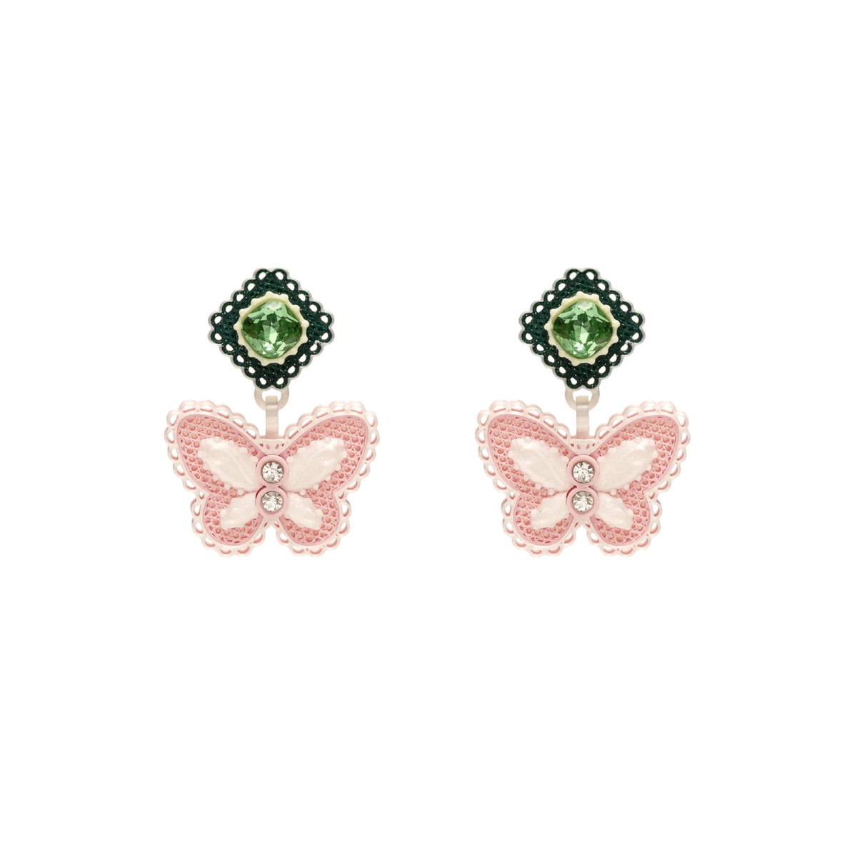 Filamental Lace Butterfly Earrings
