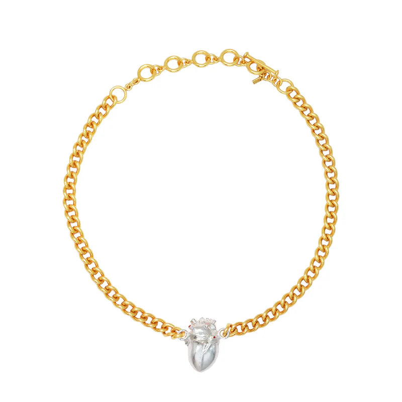 Choker Anatomik Gold &amp; Silver