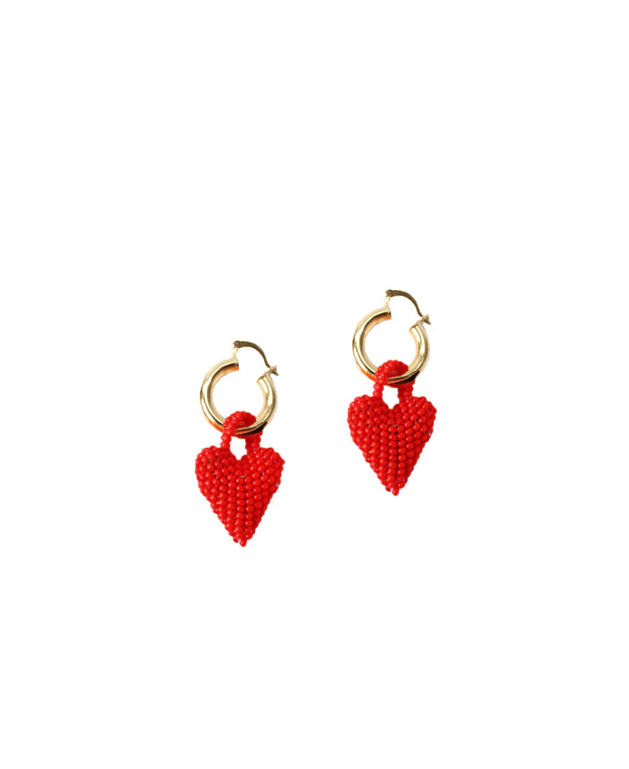 Heart Hoops Earrings