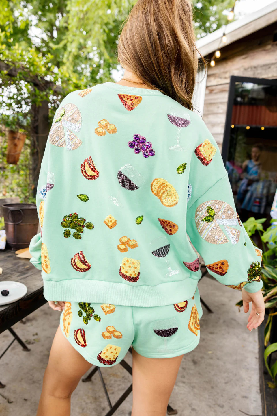 Mint Wine &amp; Charcuterie Sweatshirt