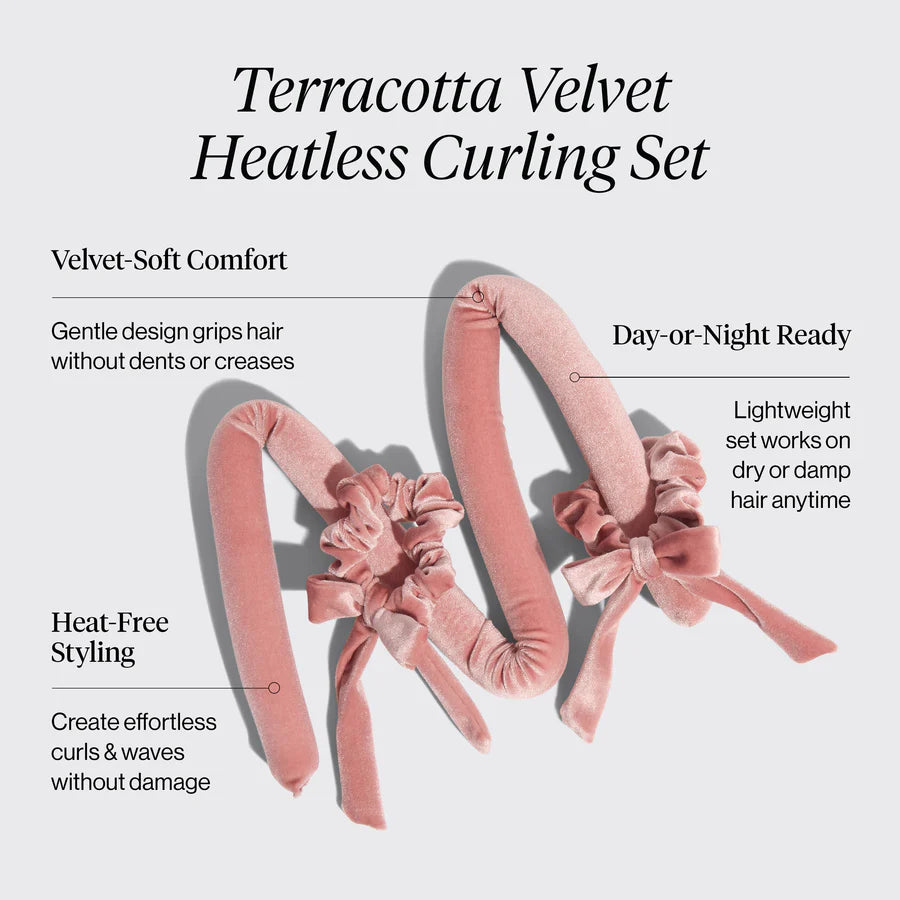Velvet Heatless Curling Set - Terracotta