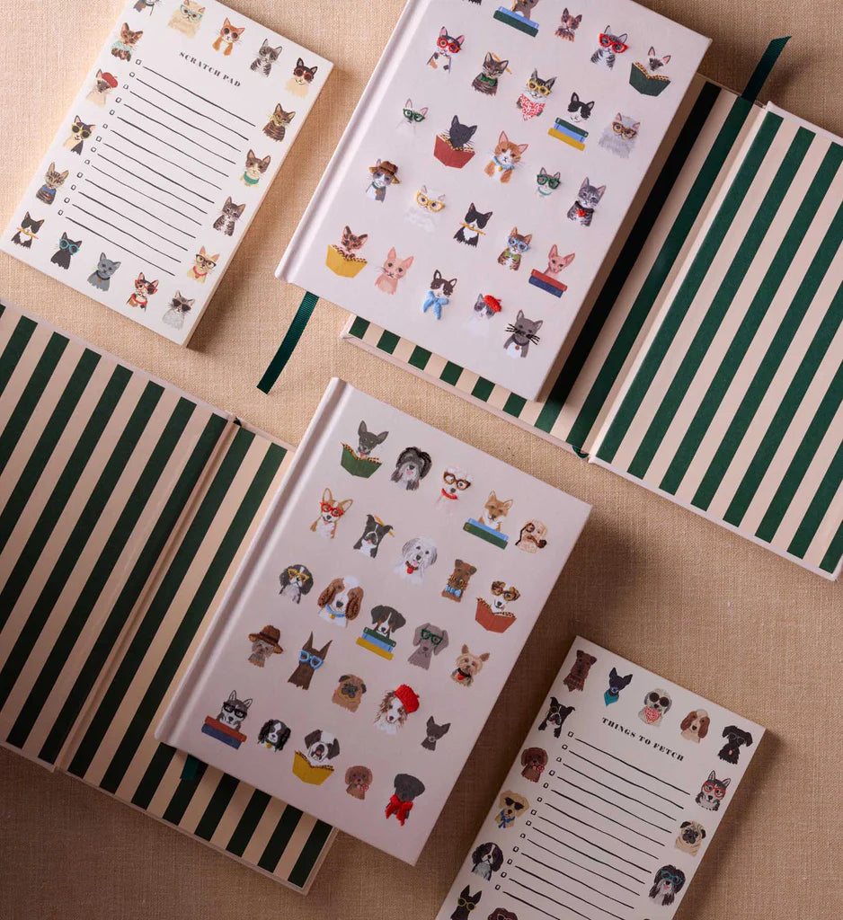 Studious Cats Embroidered Journal