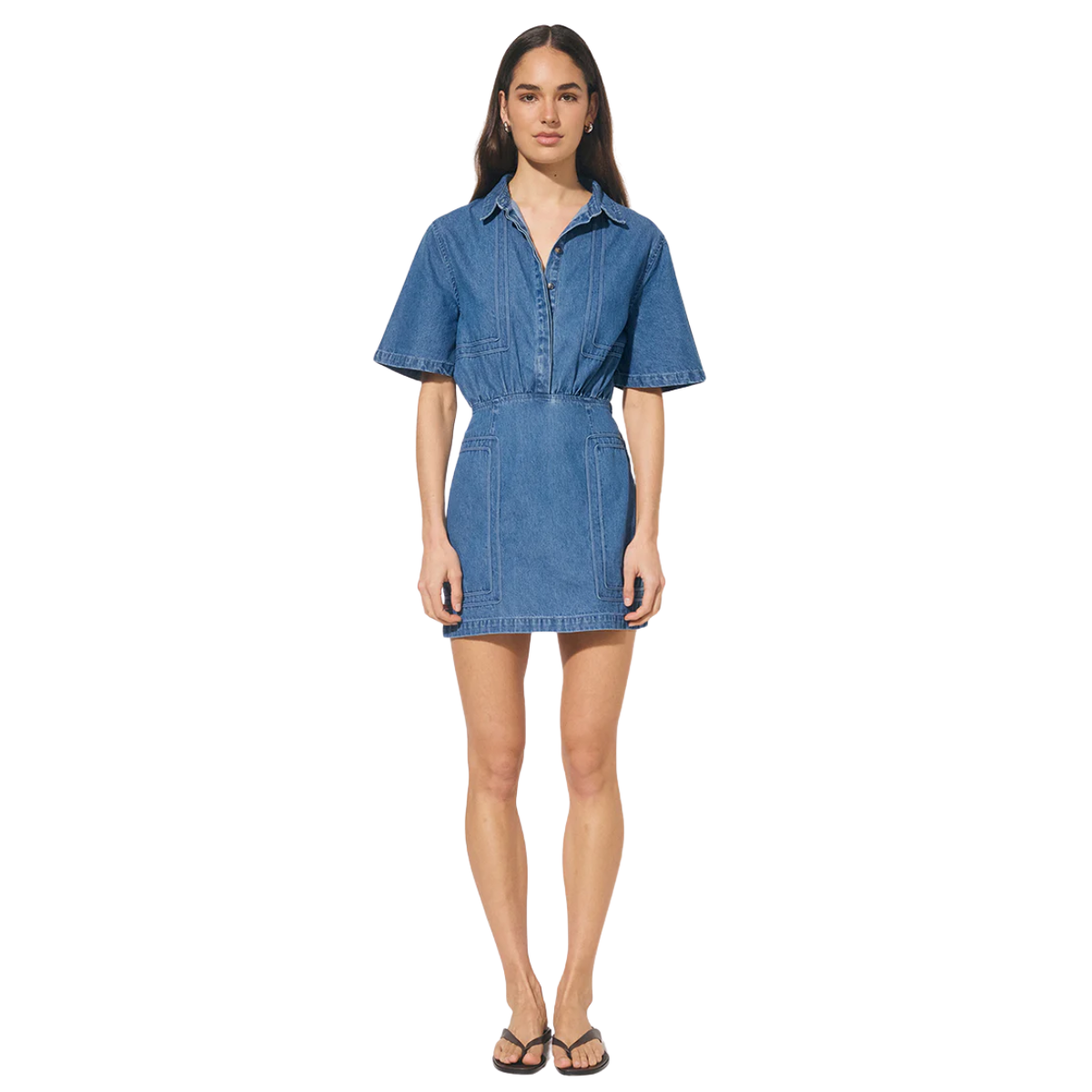 INDIGO DENIM MINI DRESS