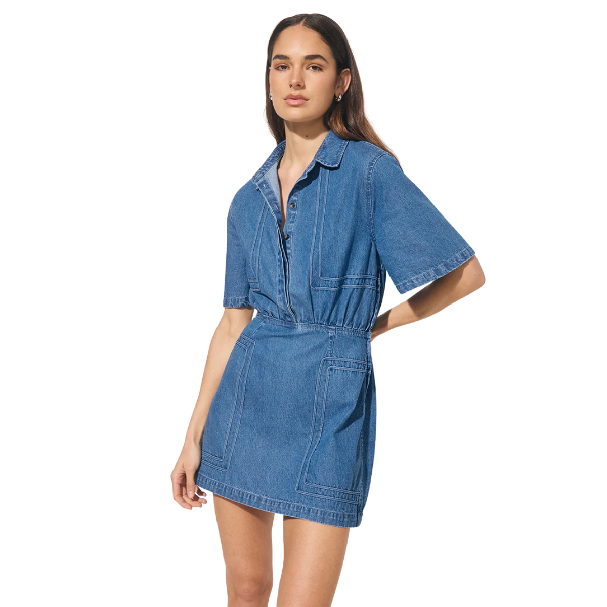 INDIGO DENIM MINI DRESS