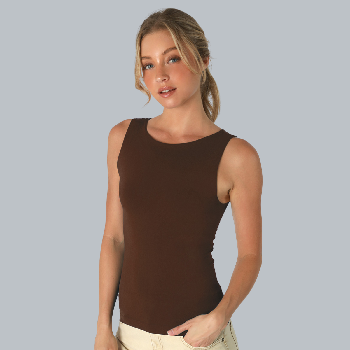 CLEAN LINE BOAT NECK TANK TOP