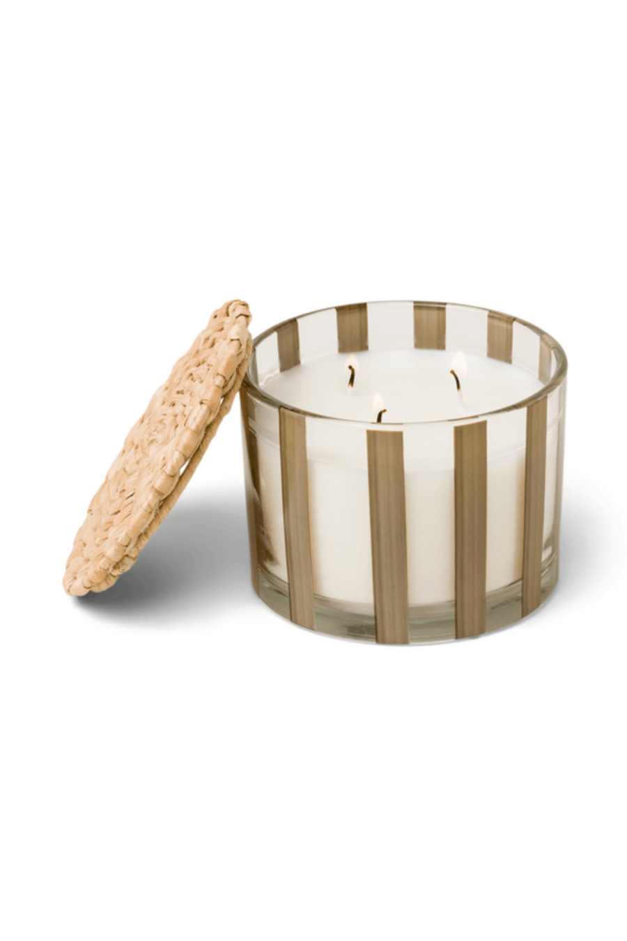 Al Fresco Striped Glass Candle