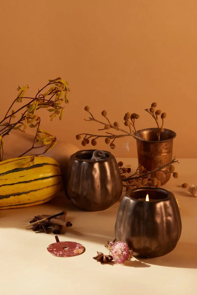 Pumpkin 9 Oz Bronze Pumpkin - Pumpkin & Spice