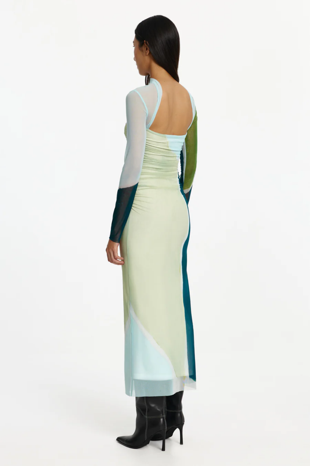 YUSRA LONG SLEEVE MIDI DRESS