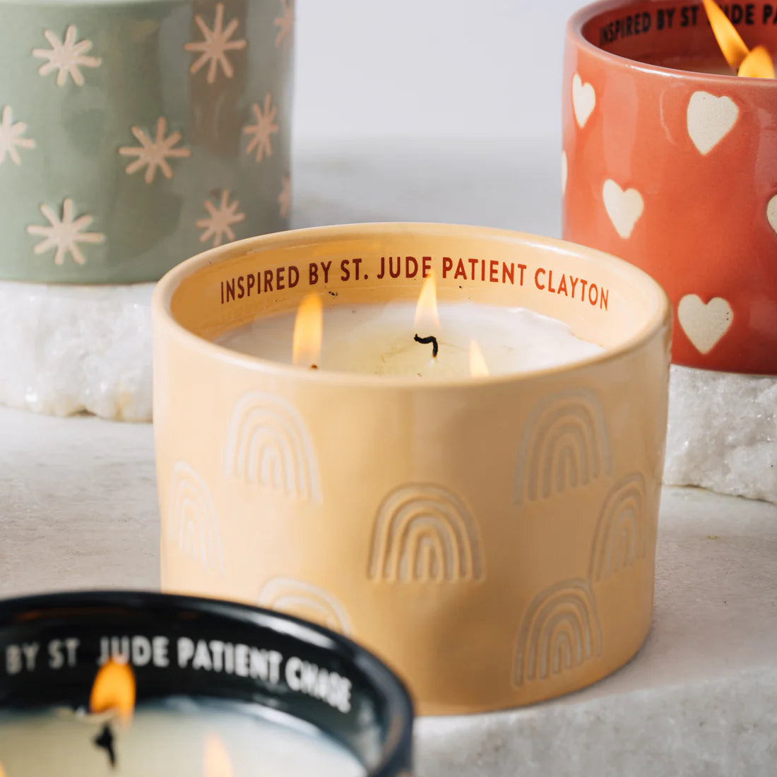 Giveback St. Jude Orange 11 Oz Ceramic Vessel With Exposed Clay Pattern - Possibilties, Rainbows