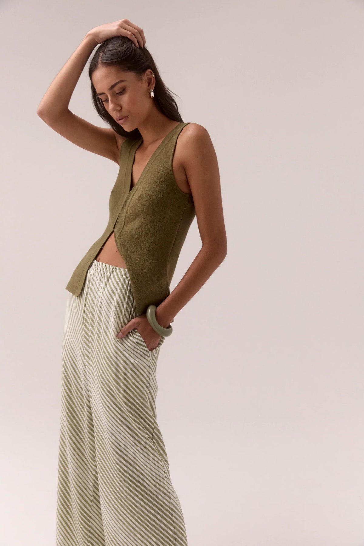 SENTIMENT KNIT TOP - OLIVE