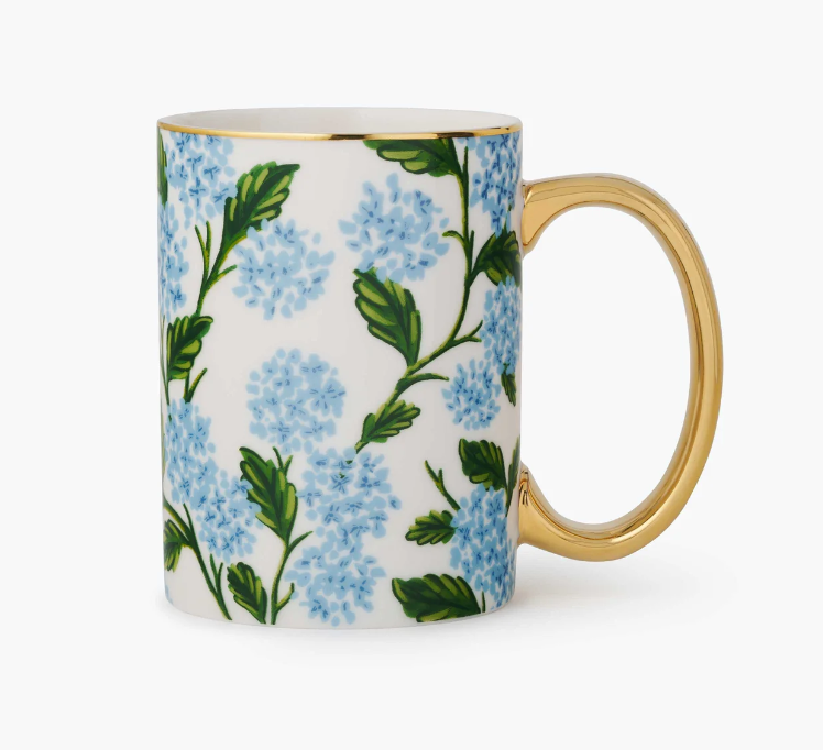 Hydrangea Porcelain Mug