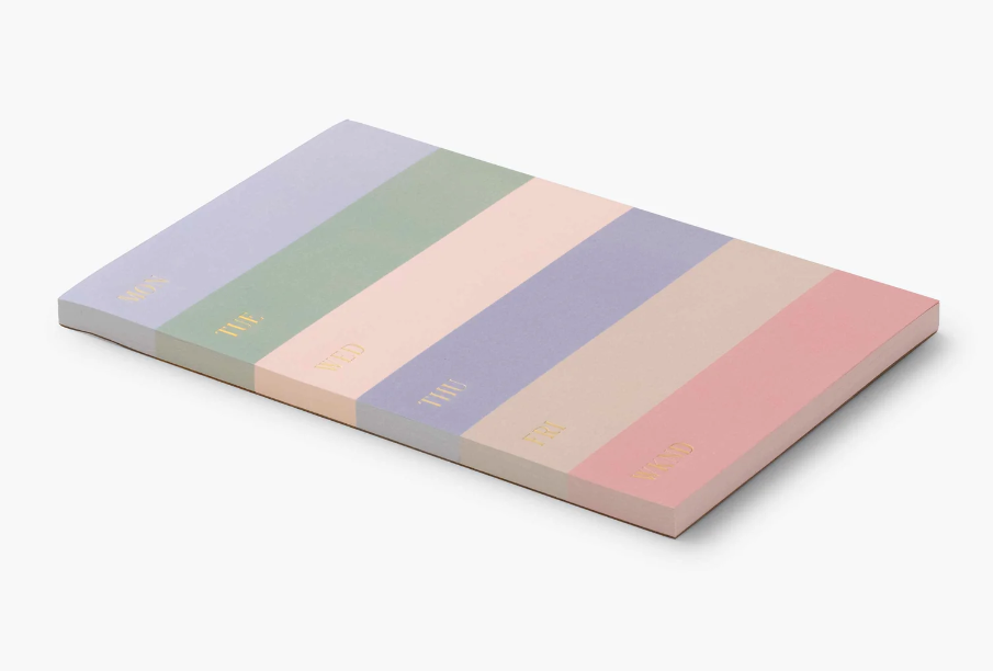 Muted Color Block Weekly Memo Notepad