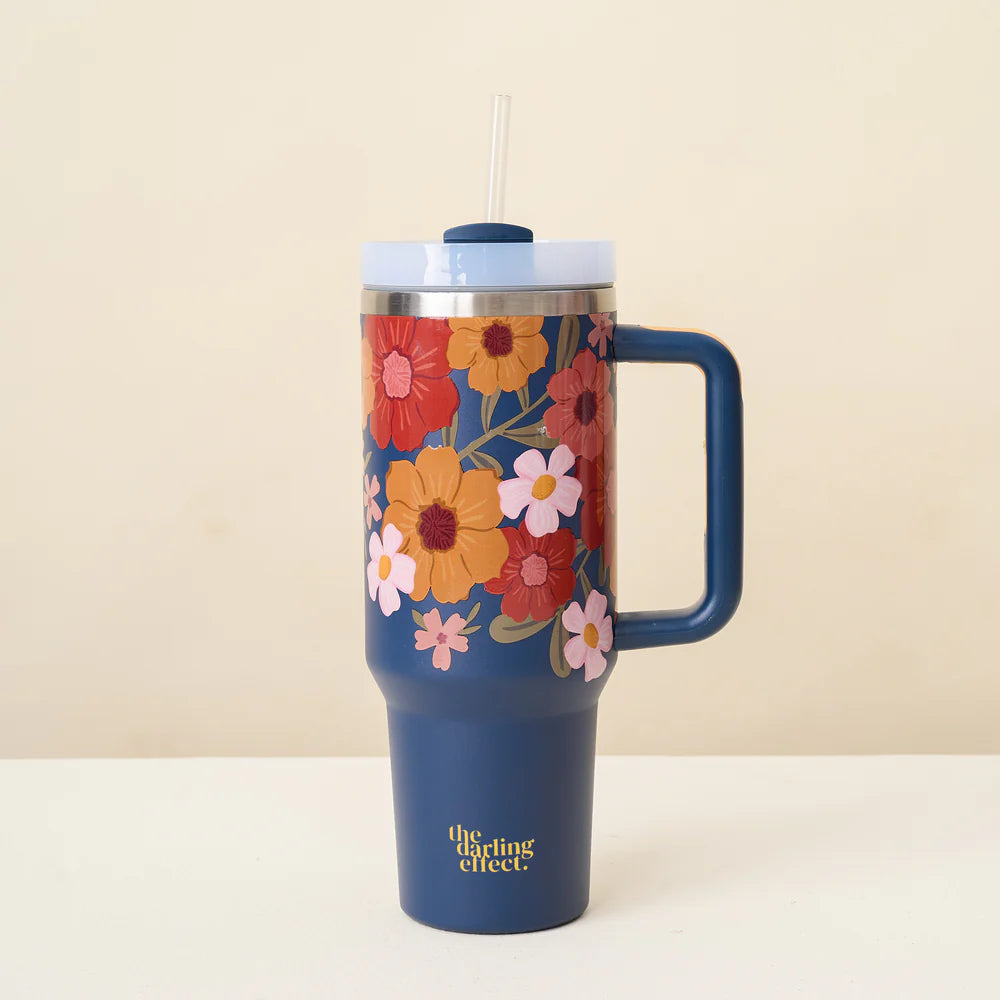 40 oz Take Me Everywhere Tumbler - Wild About You Navy