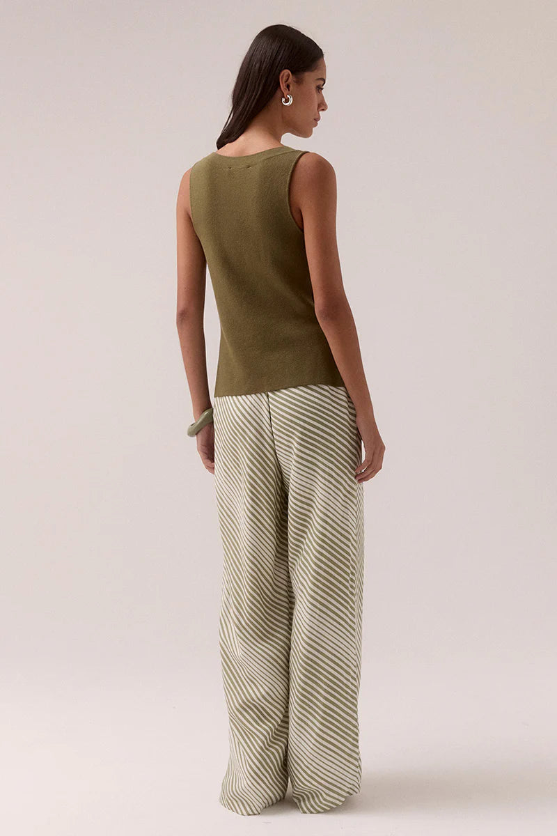 SENTIMENT KNIT TOP - OLIVE