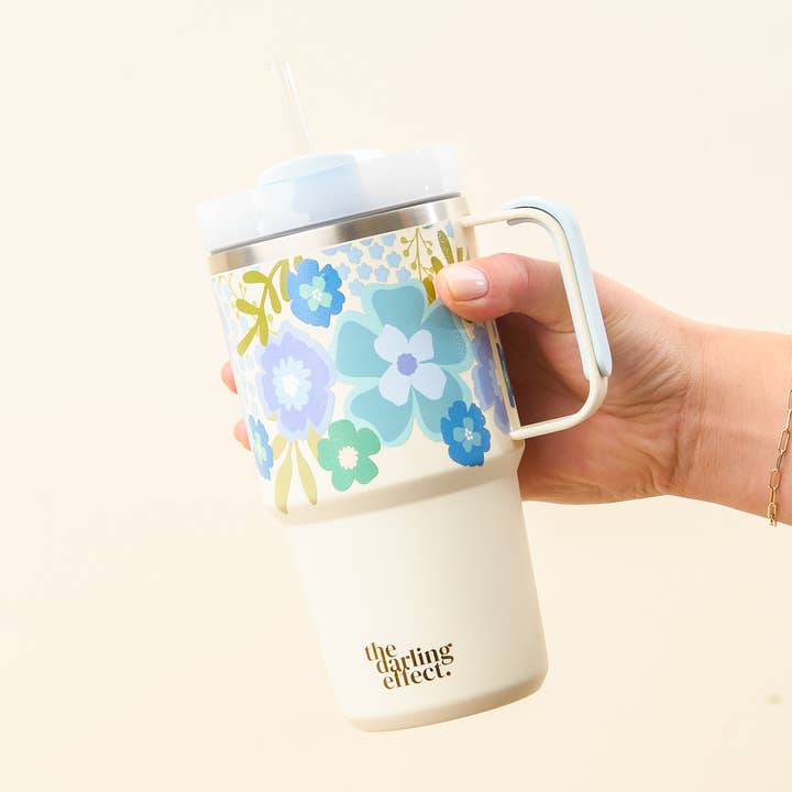 20 oz Mini On-The-Go - Beyond Blooms Blue Green