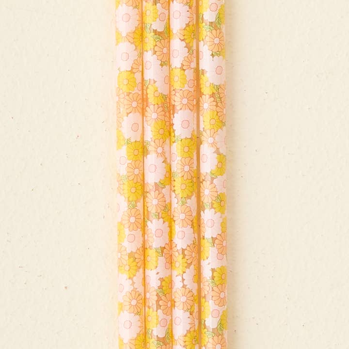 40 oz Tumbler Straw Set - Daisy Craze Peach