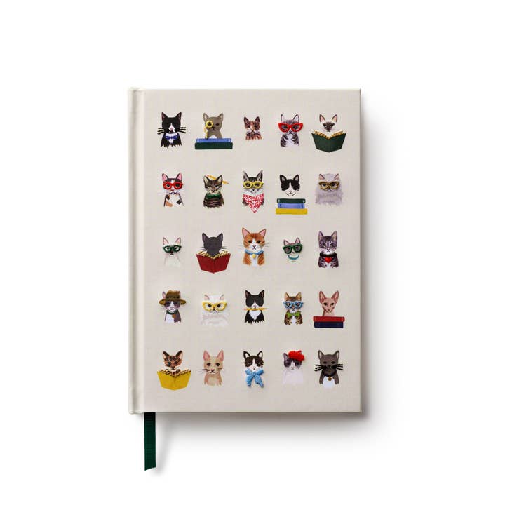 Studious Cats Embroidered Journal