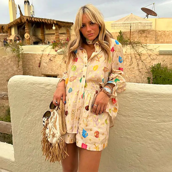 Cream Shell Elissa Shorts