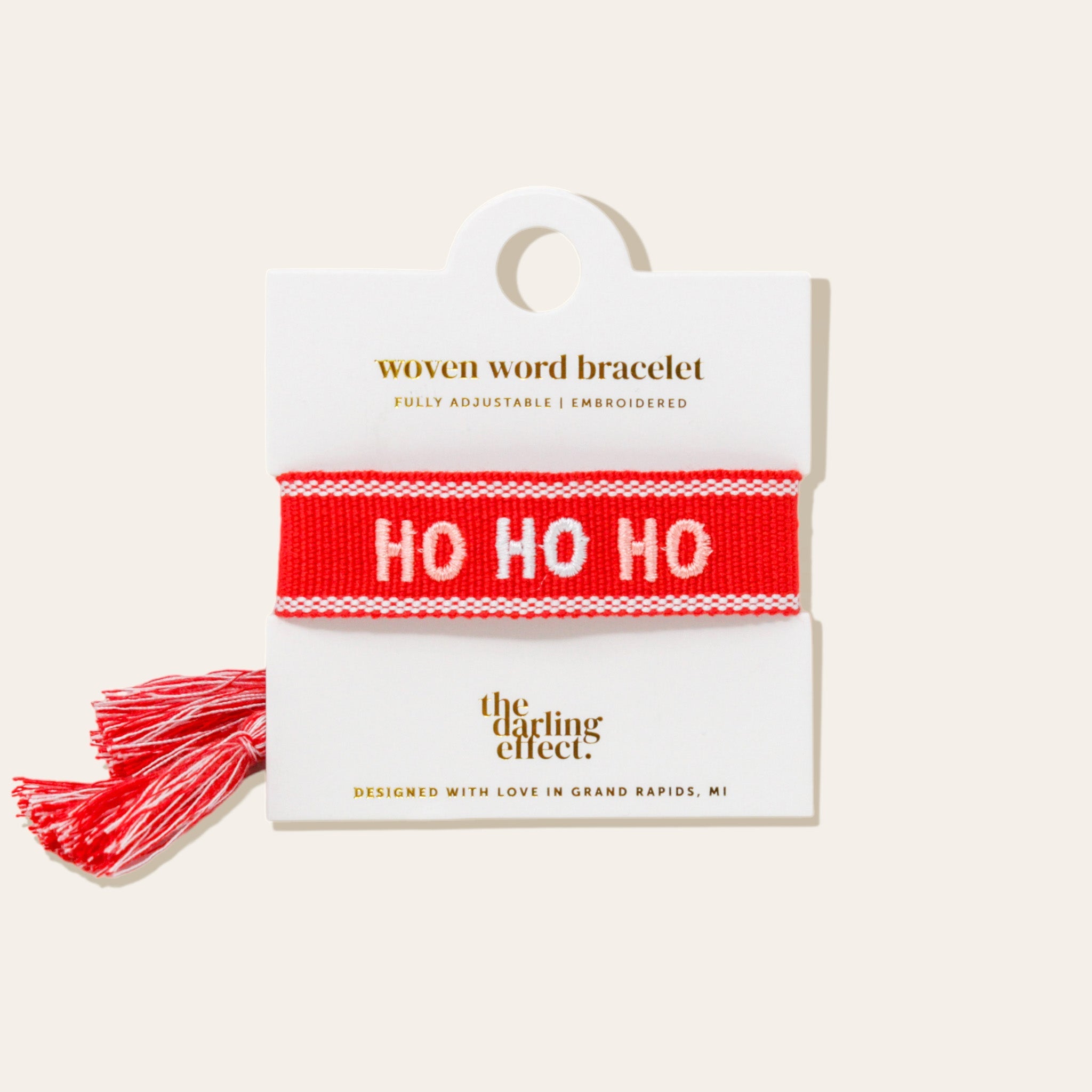 Ho Ho Ho Woven Word Bracelets - Humana