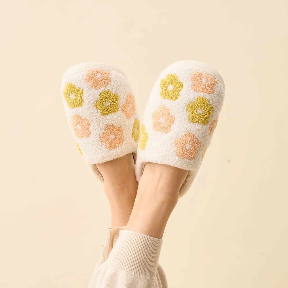 Slippers - Flower Peach