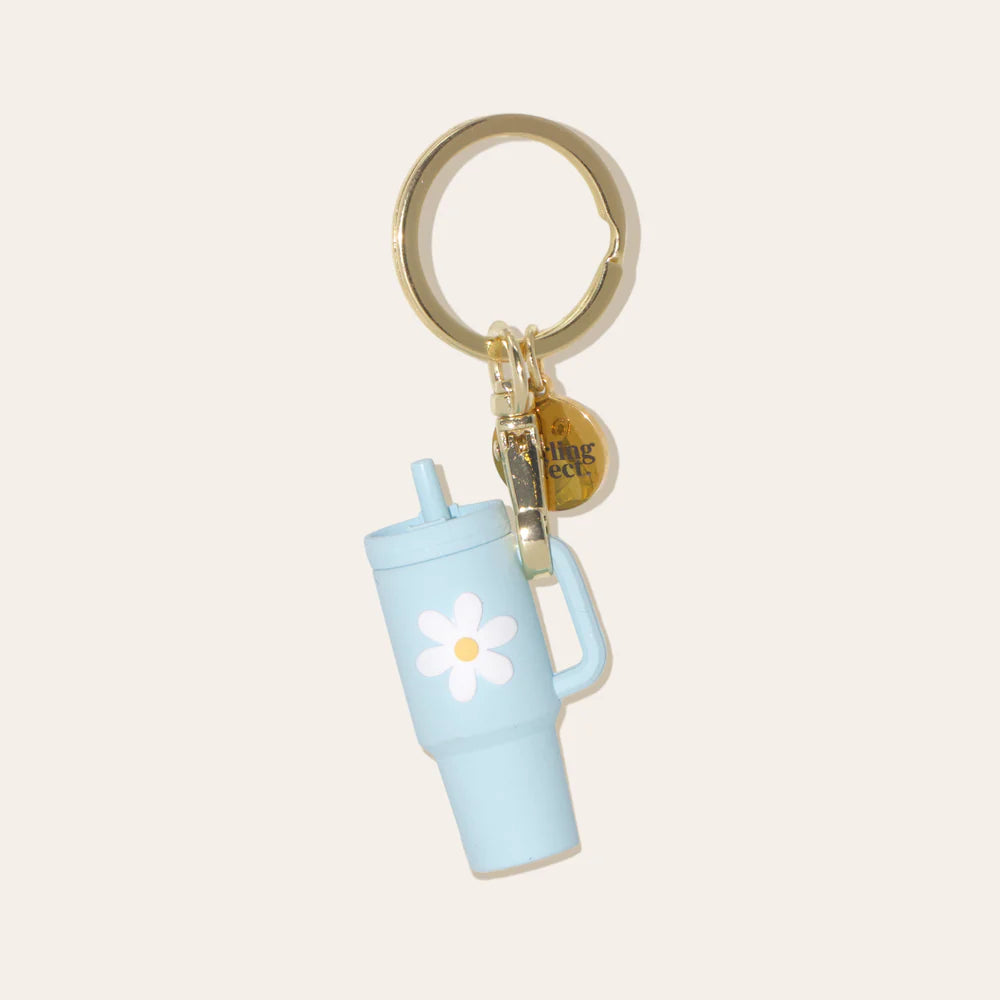 Tiny Tumbler Keychain - Aqua